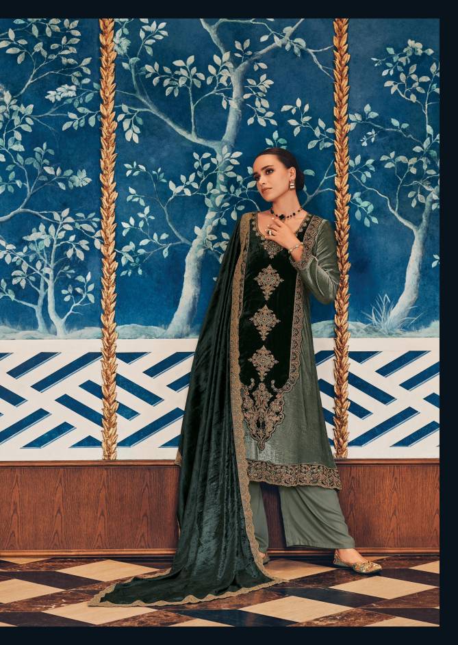 Shaheen By Gull Jee Winter Wear Velvet Designer Salwar Kameez Wholesale online
